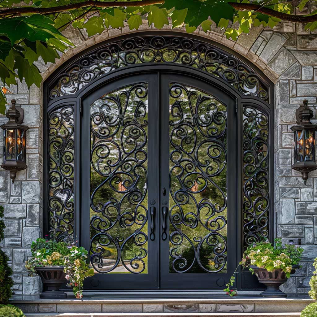 12 Classic Iron Front Double Door Design Ideas for a Sturdy and Stylish