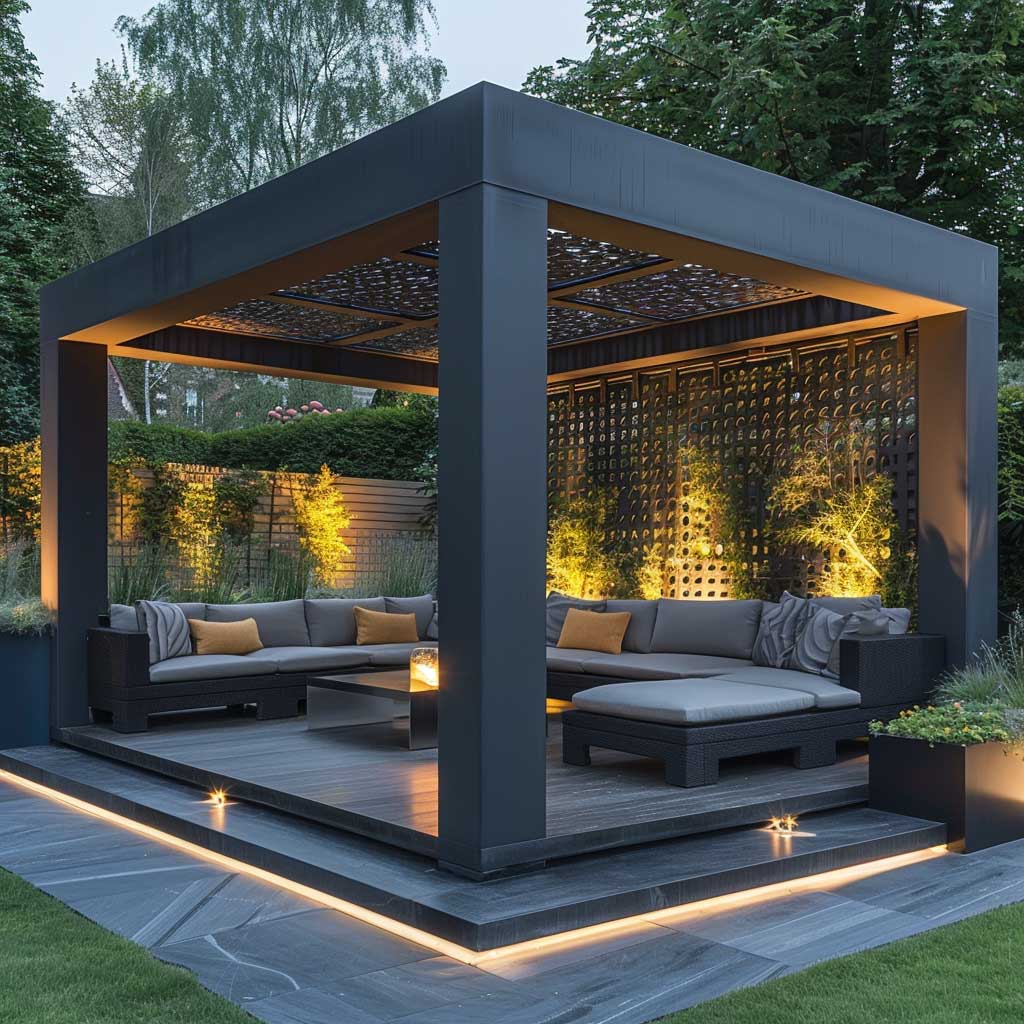 11+ Minimalist Garden Gazebo Ideas for a Clean Look • 333+ Inspiring ...