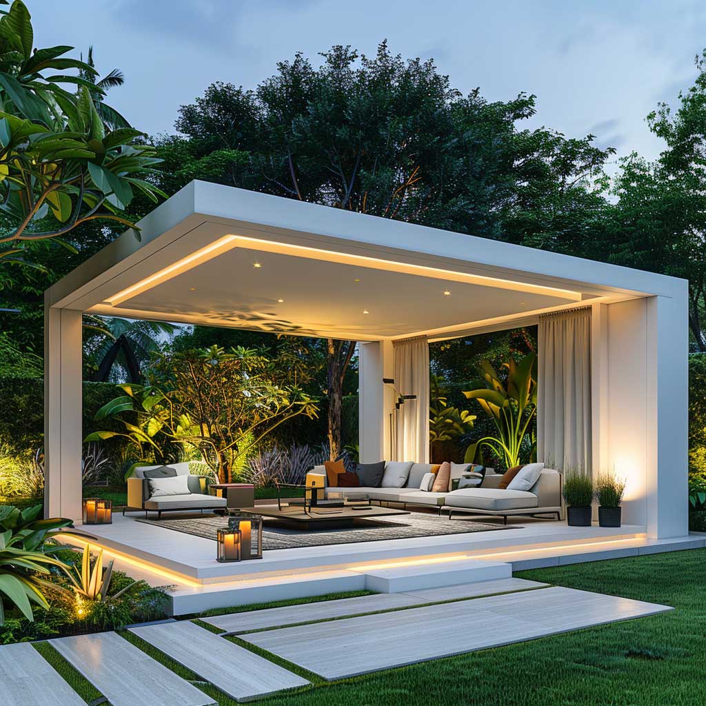 11+ Minimalist Garden Gazebo Ideas for a Clean Look • 333k+ Inspiring ...