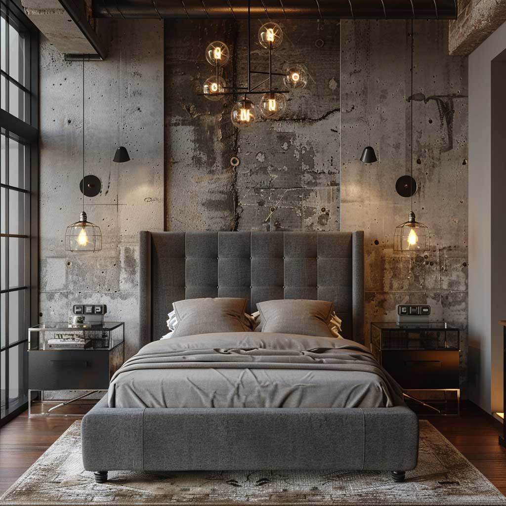 11+ Industrial Grey Bedroom Furniture Ideas for Urban Spaces • 333 ...