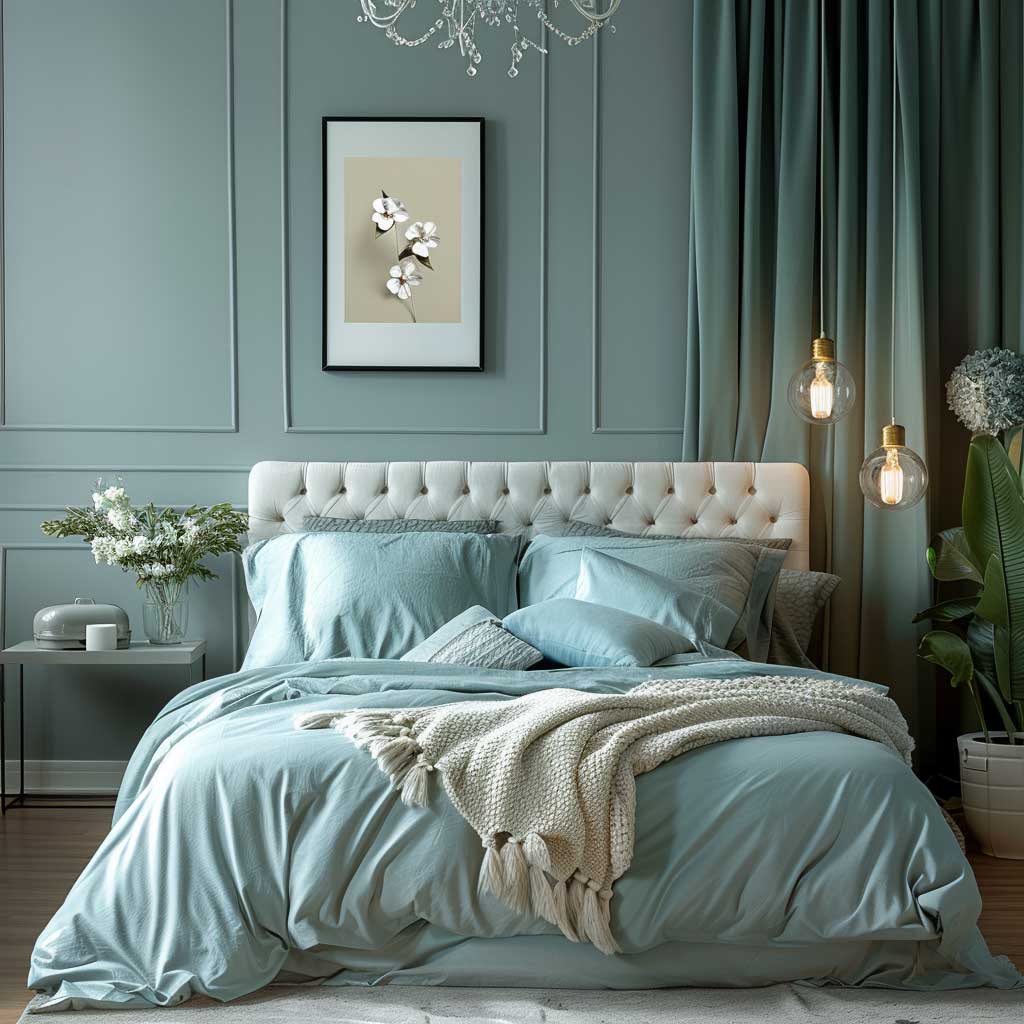 Cool Interior Design Color Palette with Shades of Blue-Green • 333 ...