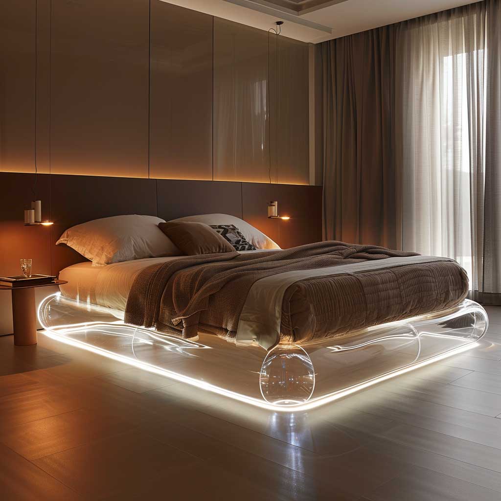 10+ Bold Modern Bedroom Furniture Ideas with Acrylic Details