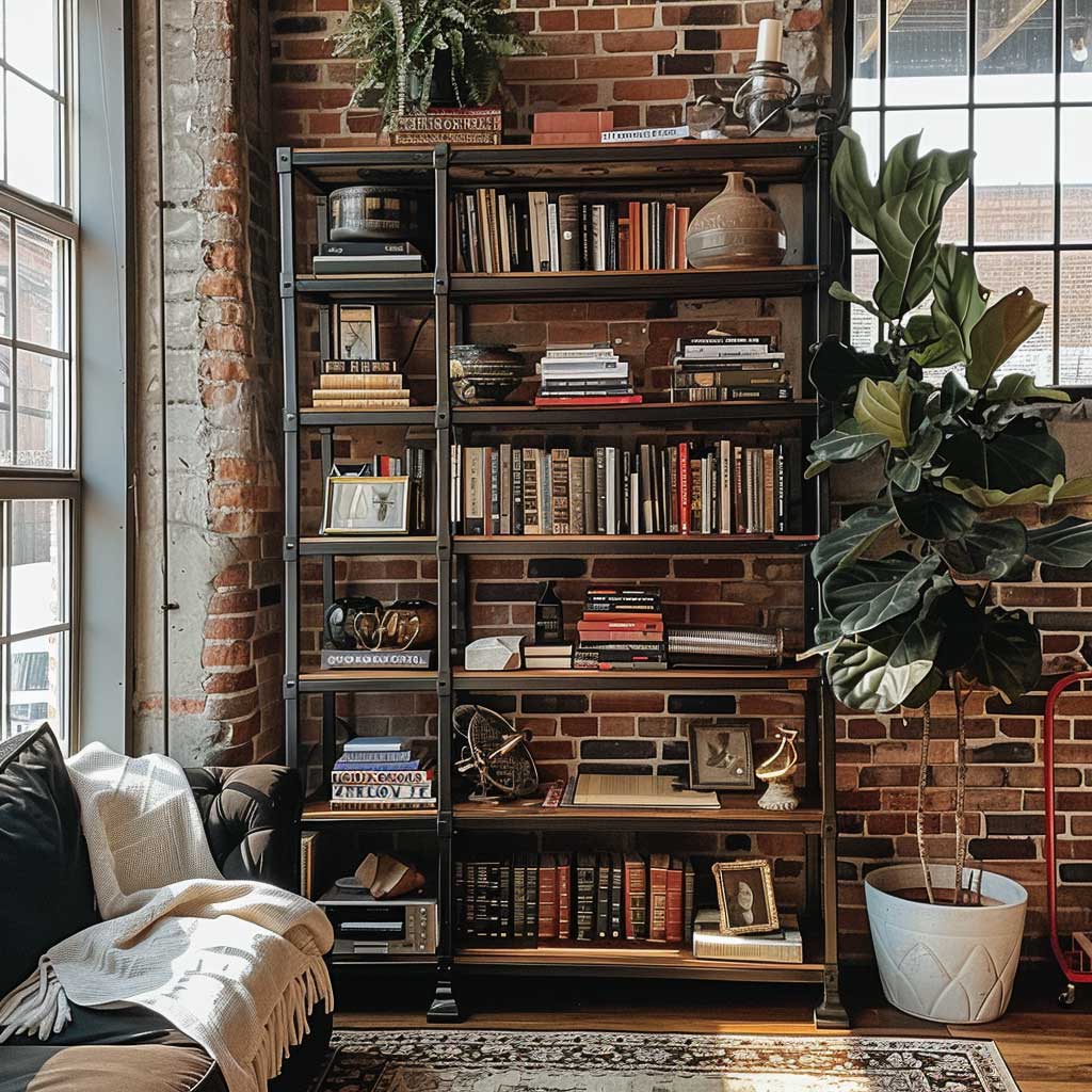 Industrial Black Bookshelf Painted Furniture Ideas