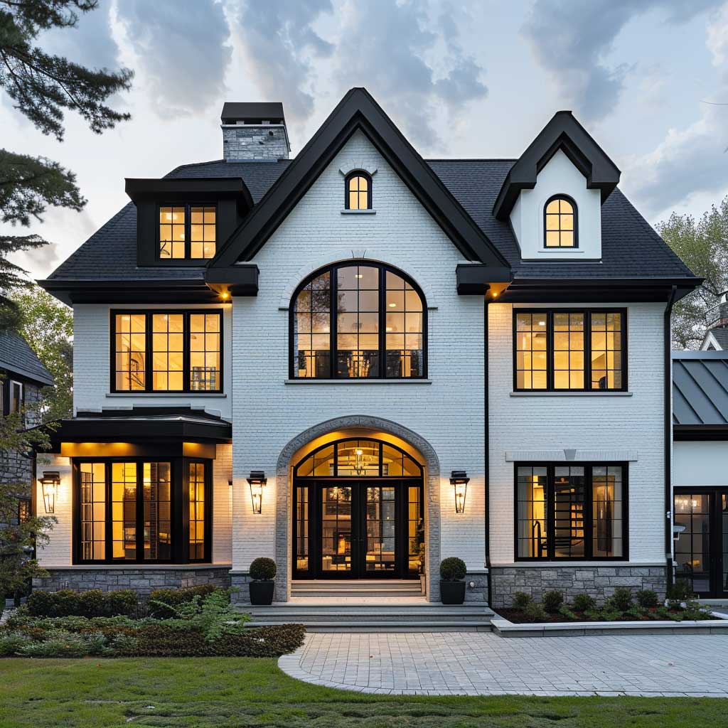 7+ Bold Black and White Trim Around Windows Exterior Ideas • 333 ...