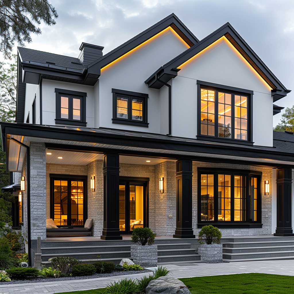 7+ Bold Black and White Trim Around Windows Exterior Ideas • 333 ...