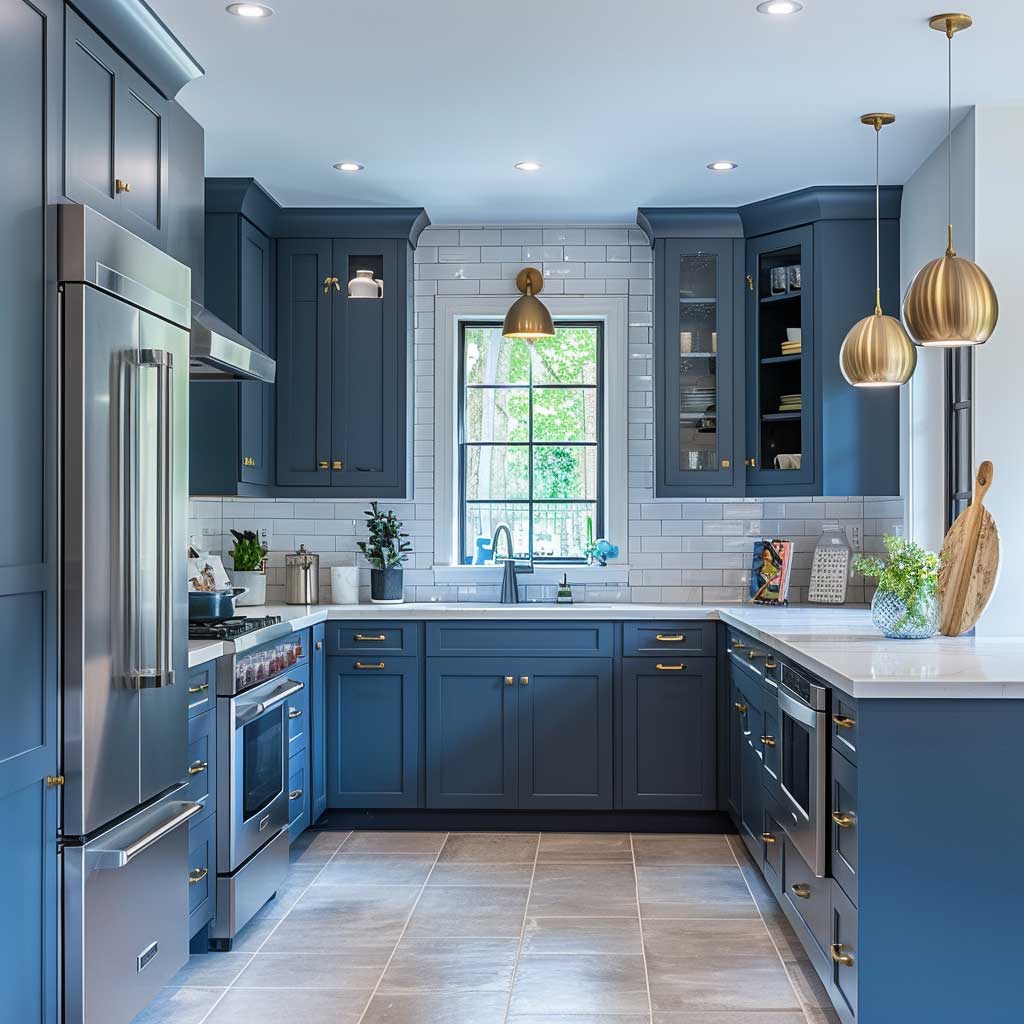 9+ Calming Blue U Shaped Kitchen Ideas for a Serene Atmosphere • 333 ...