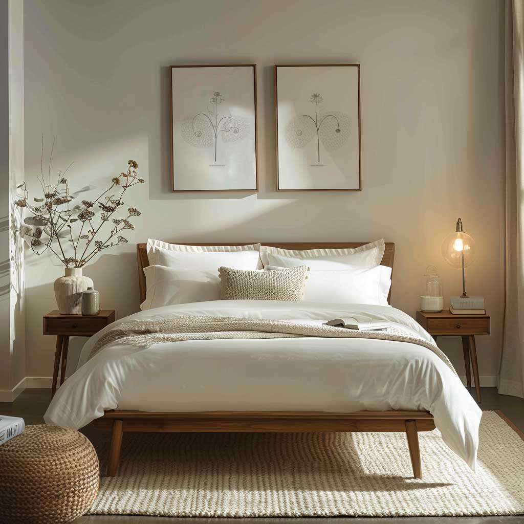 9+ Mid-Century Modern White Bedroom Furniture Ideas for Retro Flair