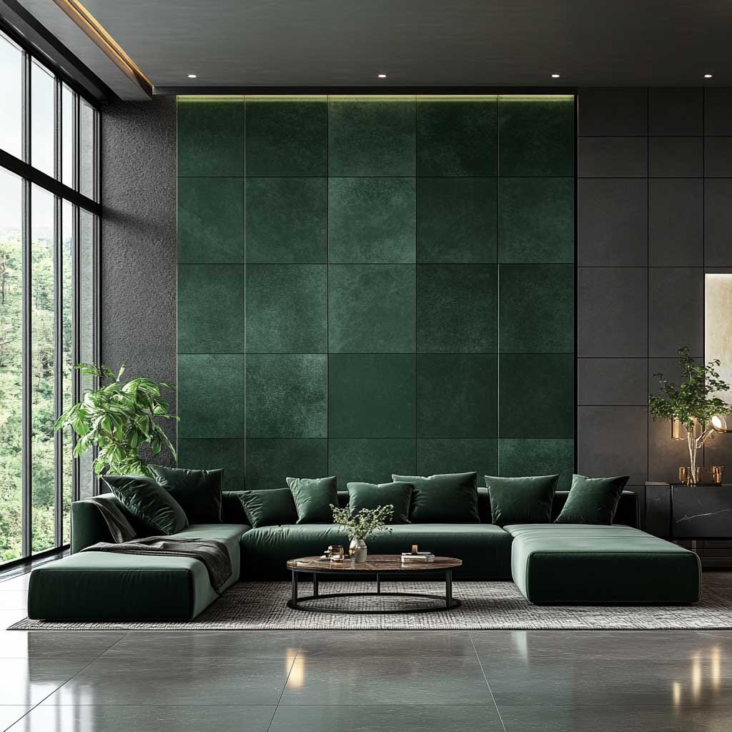 How Aluminium Composite Panel Design in Forest Green and Bronze Brings Nature Indoors