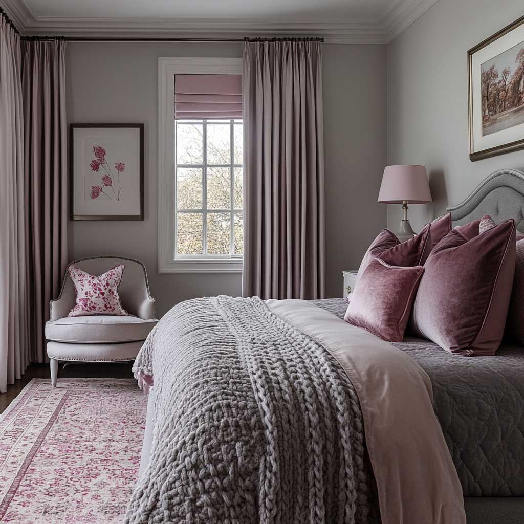 5 Cozy Female Bedroom Ideas in Pink and Gray for a Soft Retreat 333 Inspiring Lifestyle Ideas