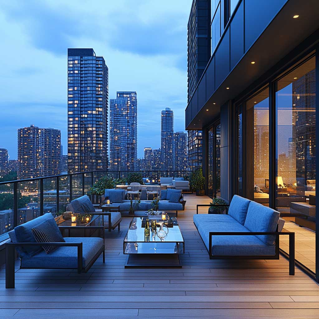10+ Vibrant Blue Large Deck Furniture Layout Ideas for a Refreshing Look