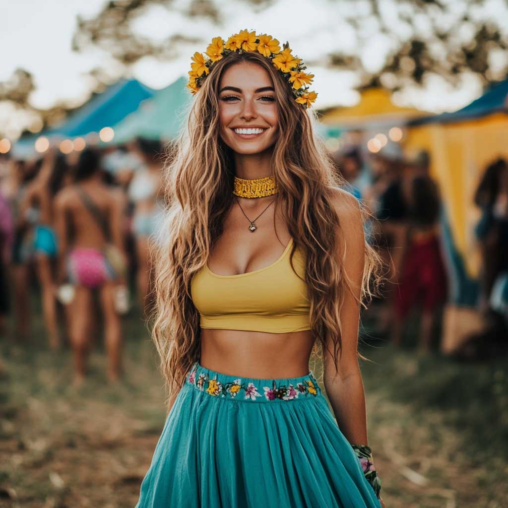 8 Trendy Music Festival Outfit Ideas in Teal and Yellow 333 Inspiring Lifestyle Ideas