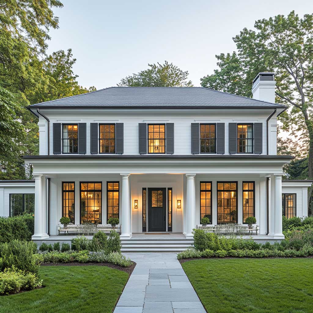 White House Exterior With Charcoal Gray Trim 9 Design Ideas White House Exterior With Charcoal Gray Trim 9 Design Ideas