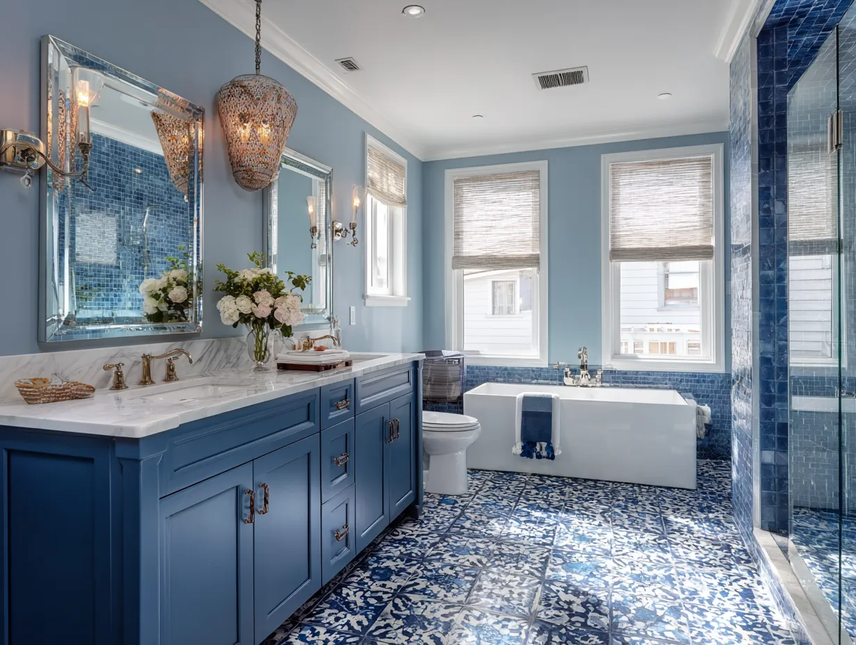 8+ Blue Bathroom Tile Ideas for a Transitional Look That Actually Works