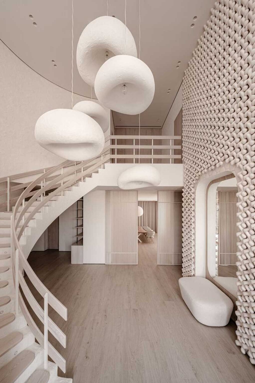 Bold Curves and Custom Furniture Shape a Modern Ukrainian Interior