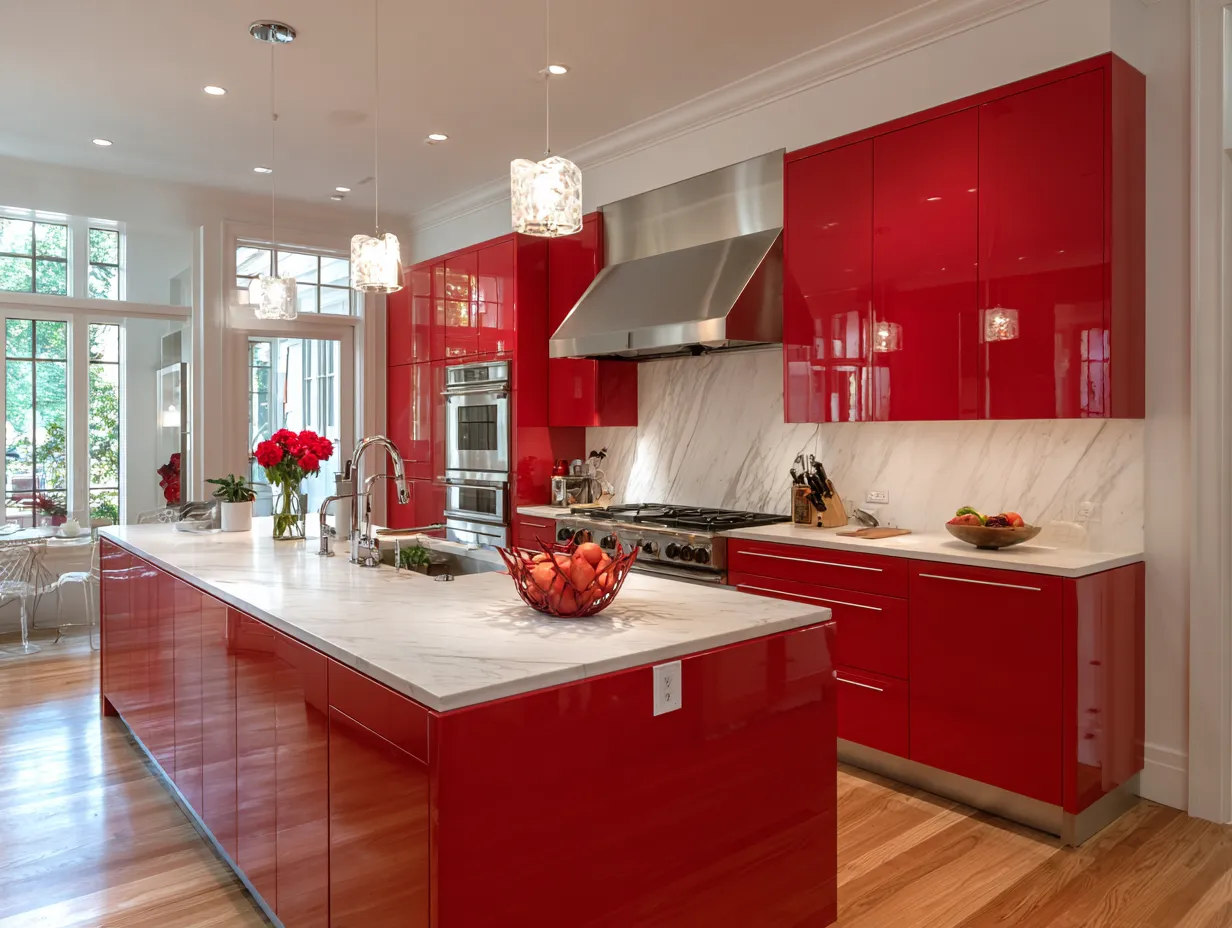 red kitchen decor