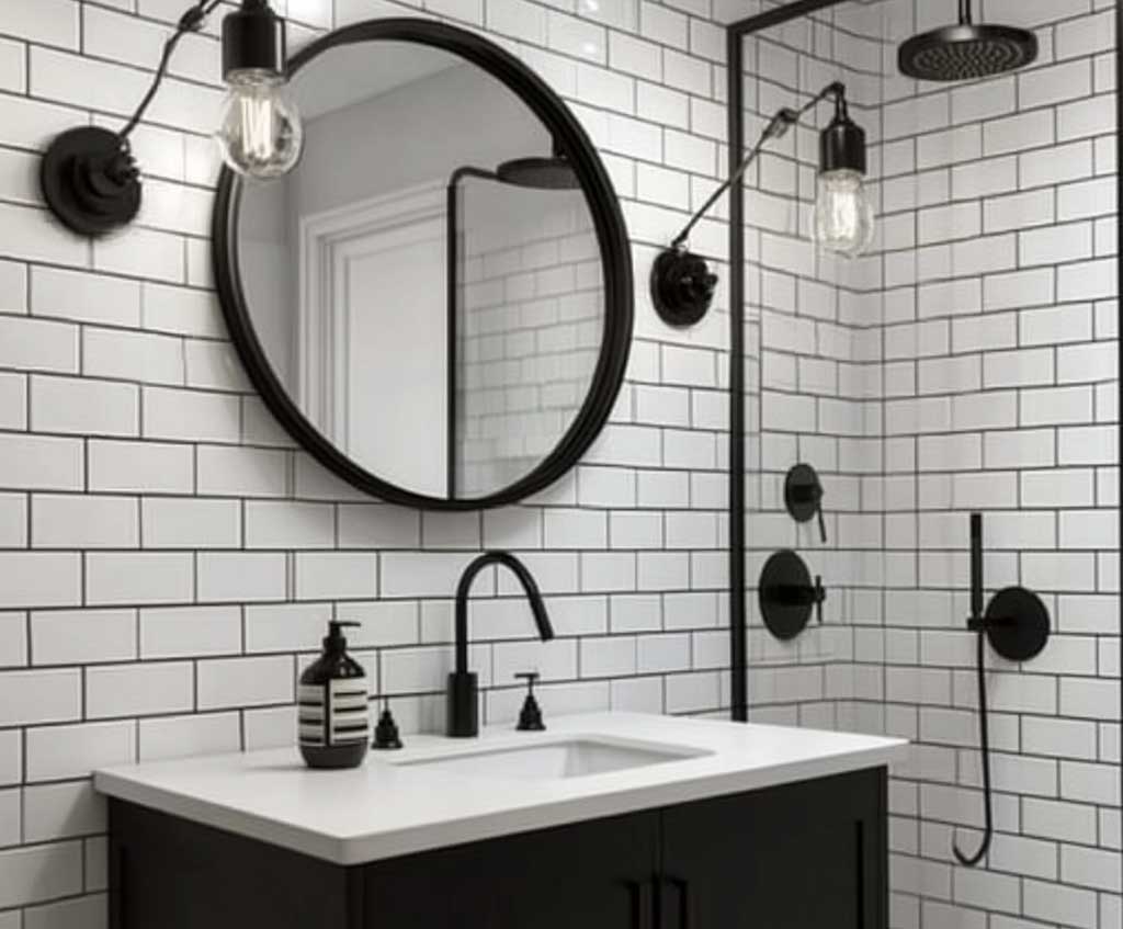 12 Industrial Black and White Bathroom Ideas for Urban Charm