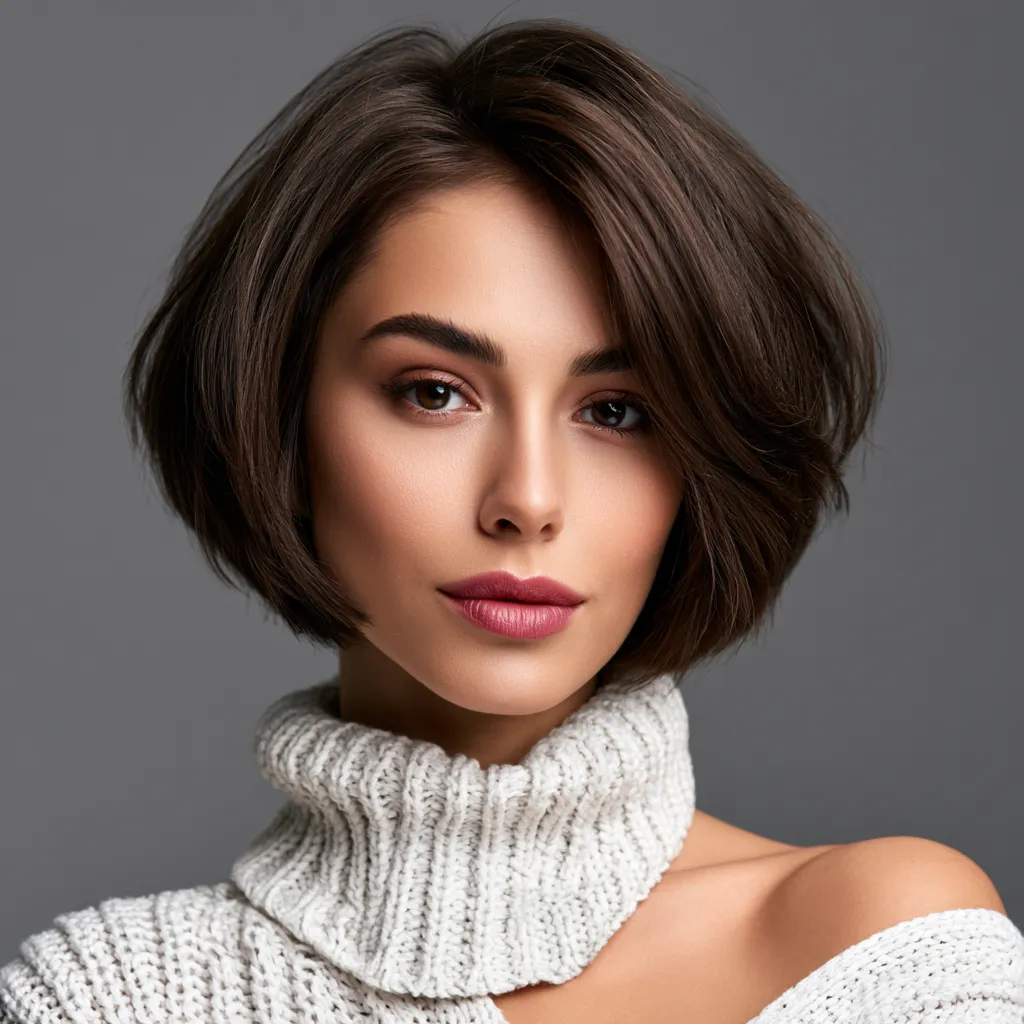 long layered waves hairstyle slimming effect for round face crown volume
