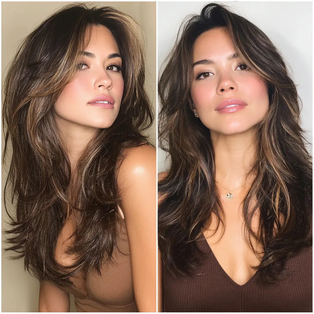 Medium Layered Haircuts That Make Caramel Highlights