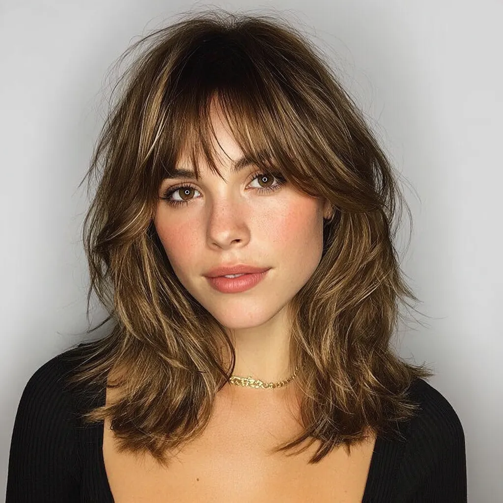 caramel highlights with layers