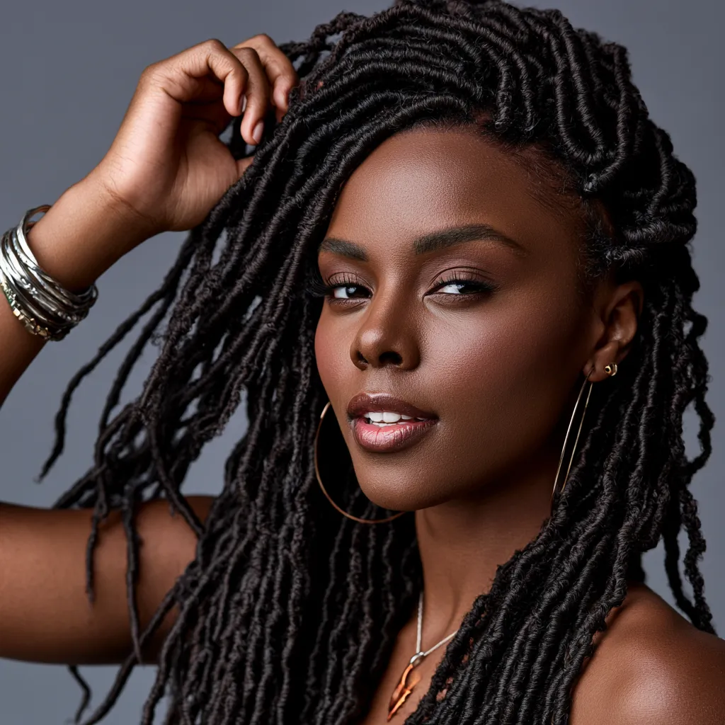 black and brown butterfly locs