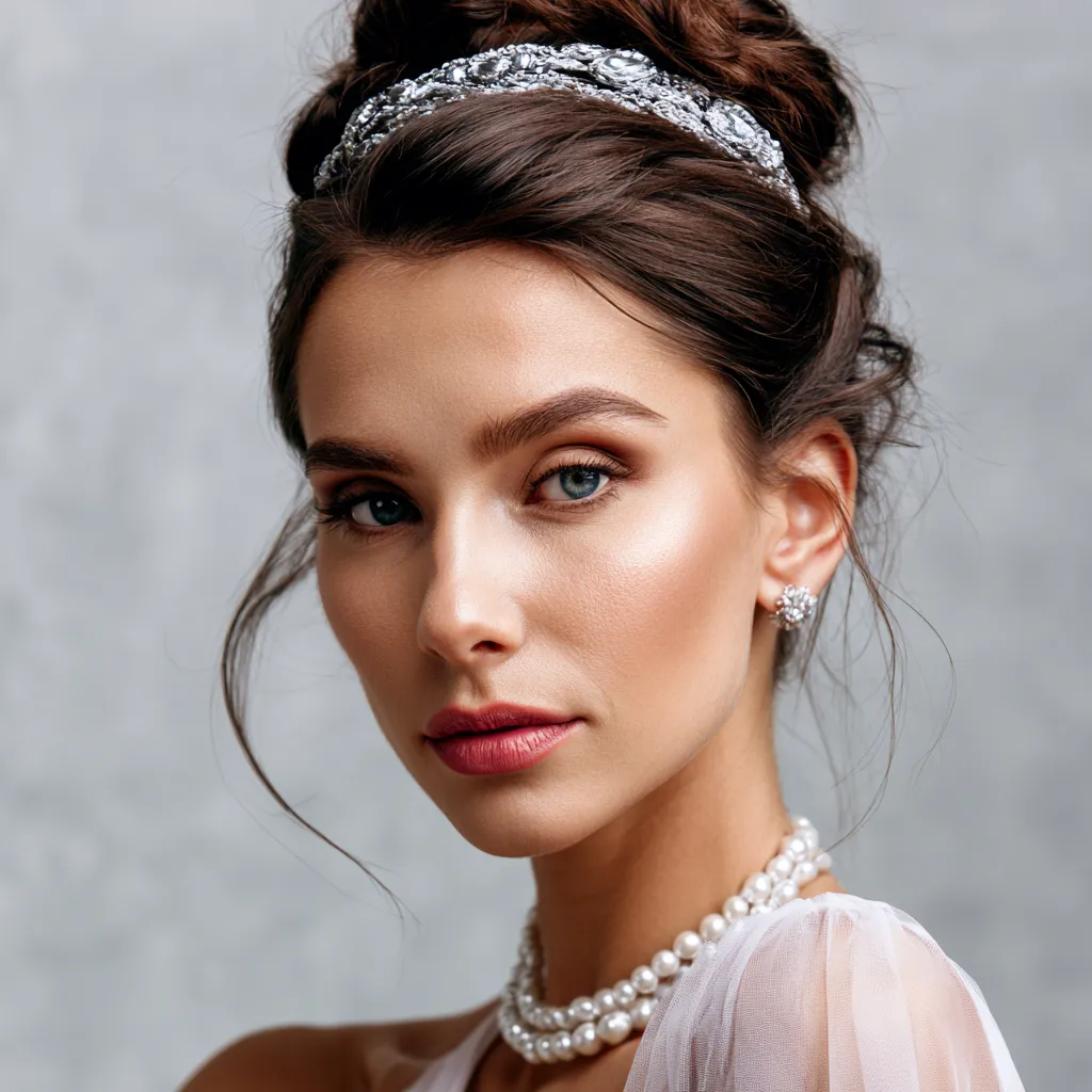 prom hair with headband
