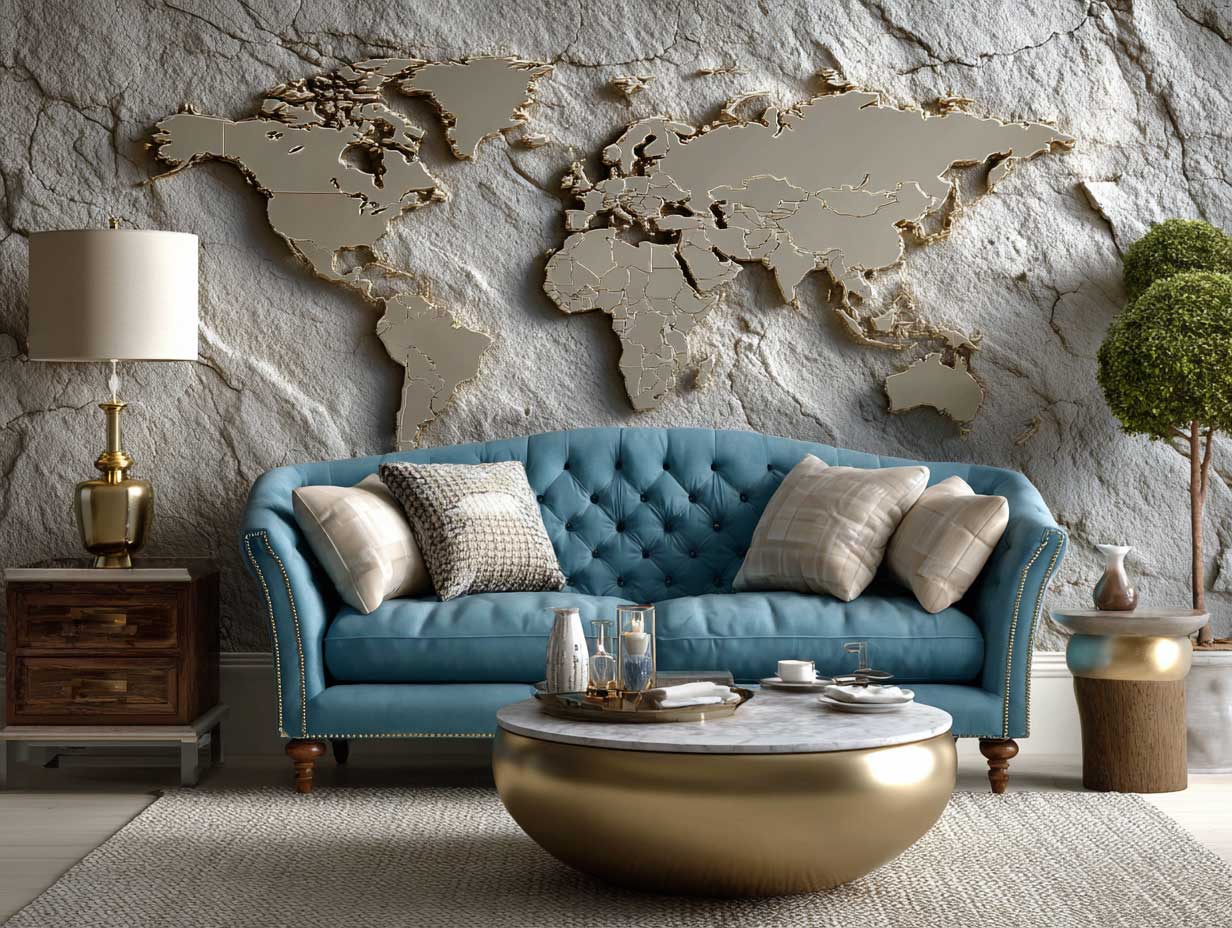 Embark on a Global Odyssey: Revolutionize Your Space with World Map Wallpaper