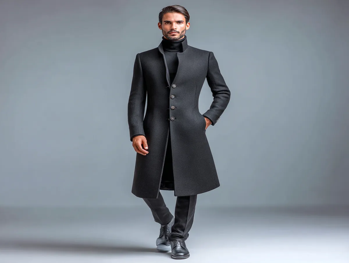 Sleek Lines and Subtle Elegance in Men Coat Design - 2