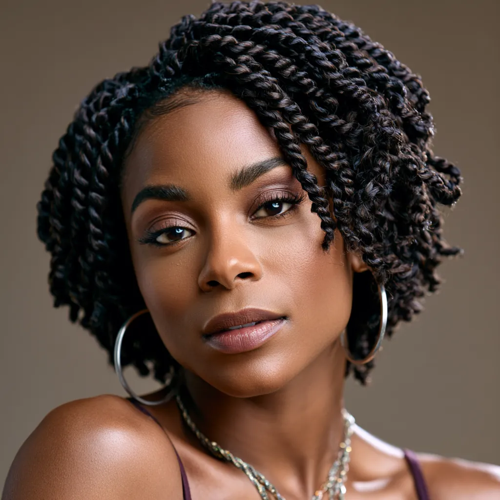 2 strand twist on short hair