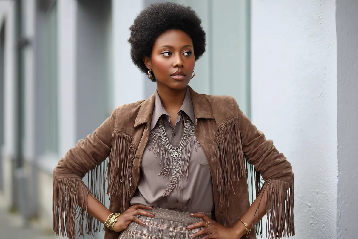 7+ Vintage 70s Outfit Ideas Featuring Fringe Jackets and Earthy Tones