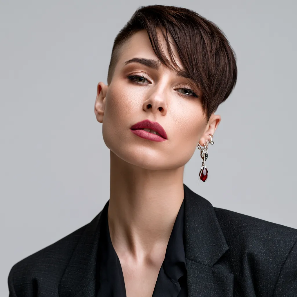 androgynous haircuts for chubby faces