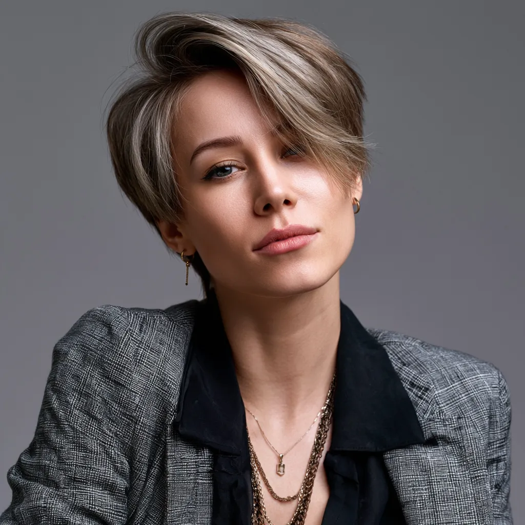 androgynous hairstyles round face