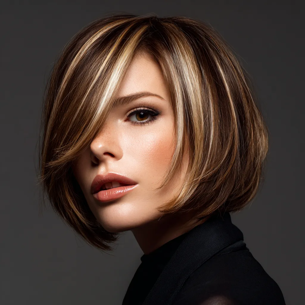 medium short haircuts for women bold highlight ideas