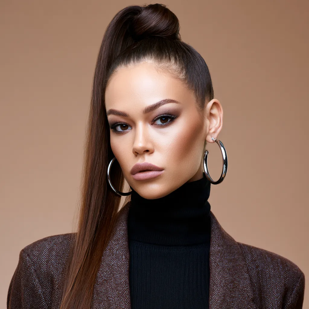 high ponytail formal