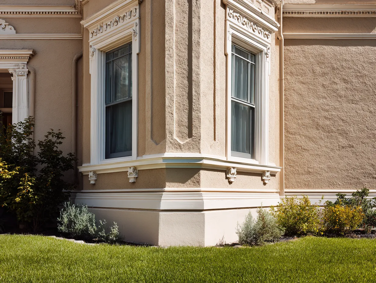 outside corner trim ideas for classic house facade