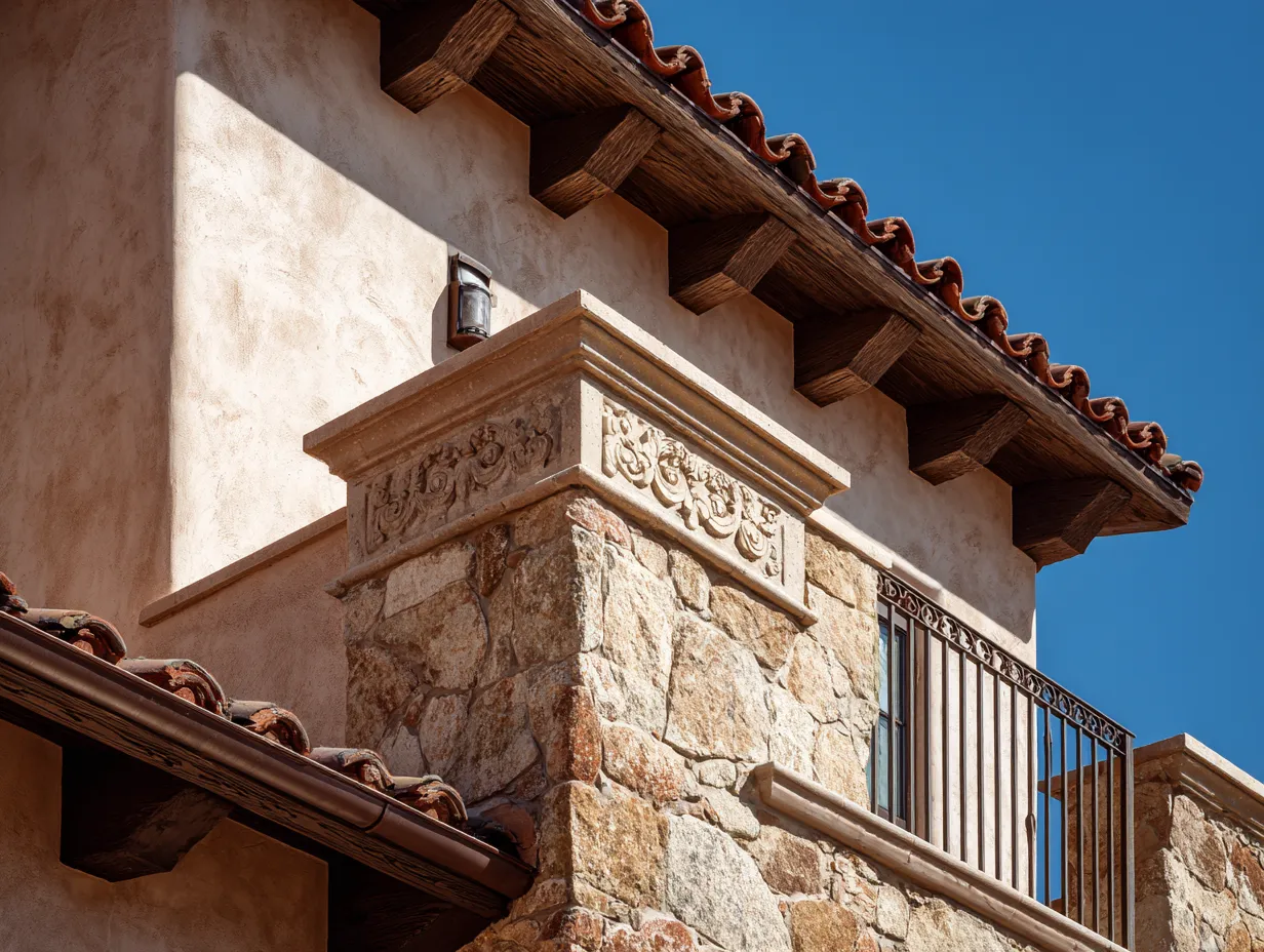 wall corner trim ideas with alternating stone blocks