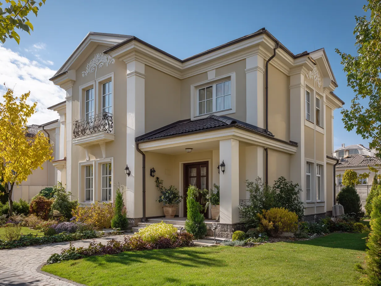 simple outside house corner design elements