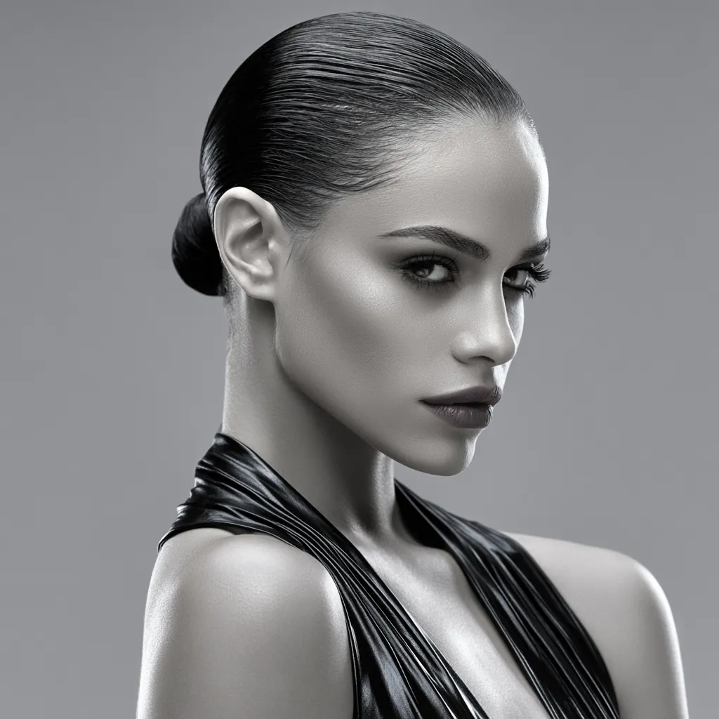 slick back front pieces with straight hair
