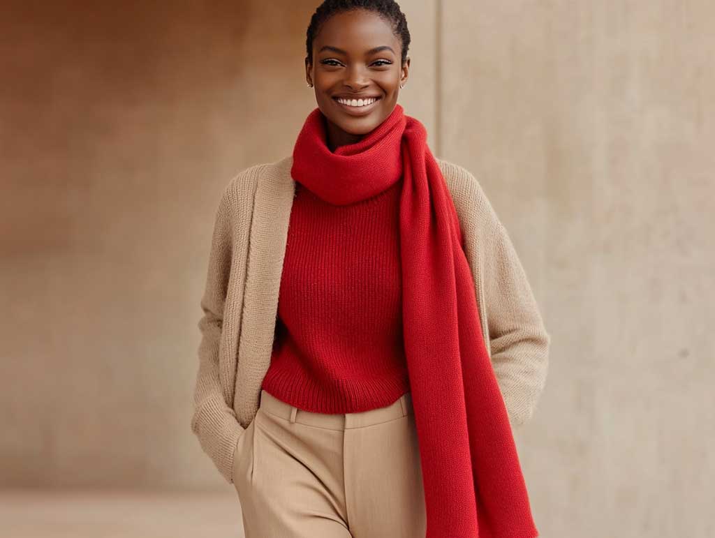 5 Jumper Outfit Ideas in Bold Red and Neutral Beige 333 Inspiring Lifestyle Ideas