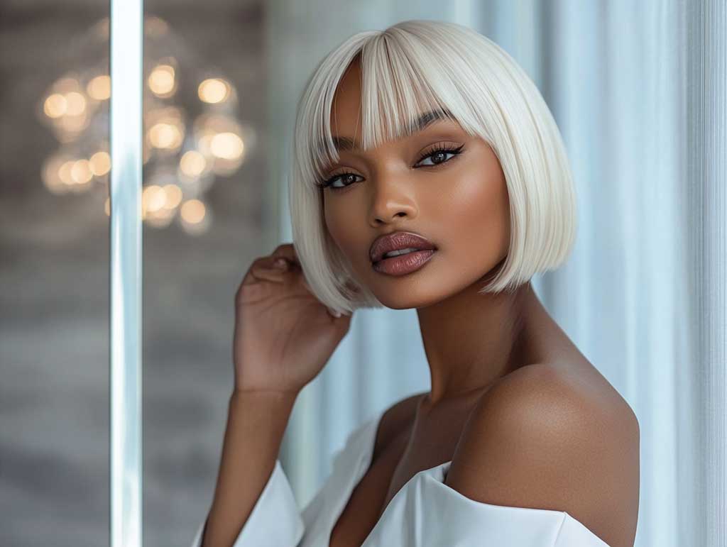 How to Perfect a Short Bob with Fringe for an Oval Face