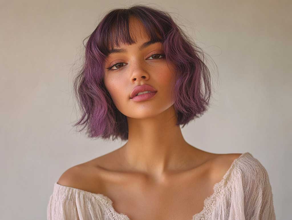How to Wear a Short Bob with Fringe for a Heart-Shaped Face