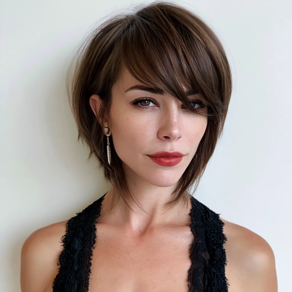 how to cut your own side swept bangs