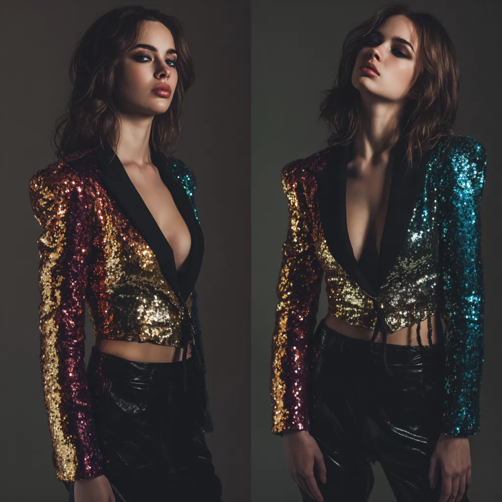 disco house party sequin jacket outfit