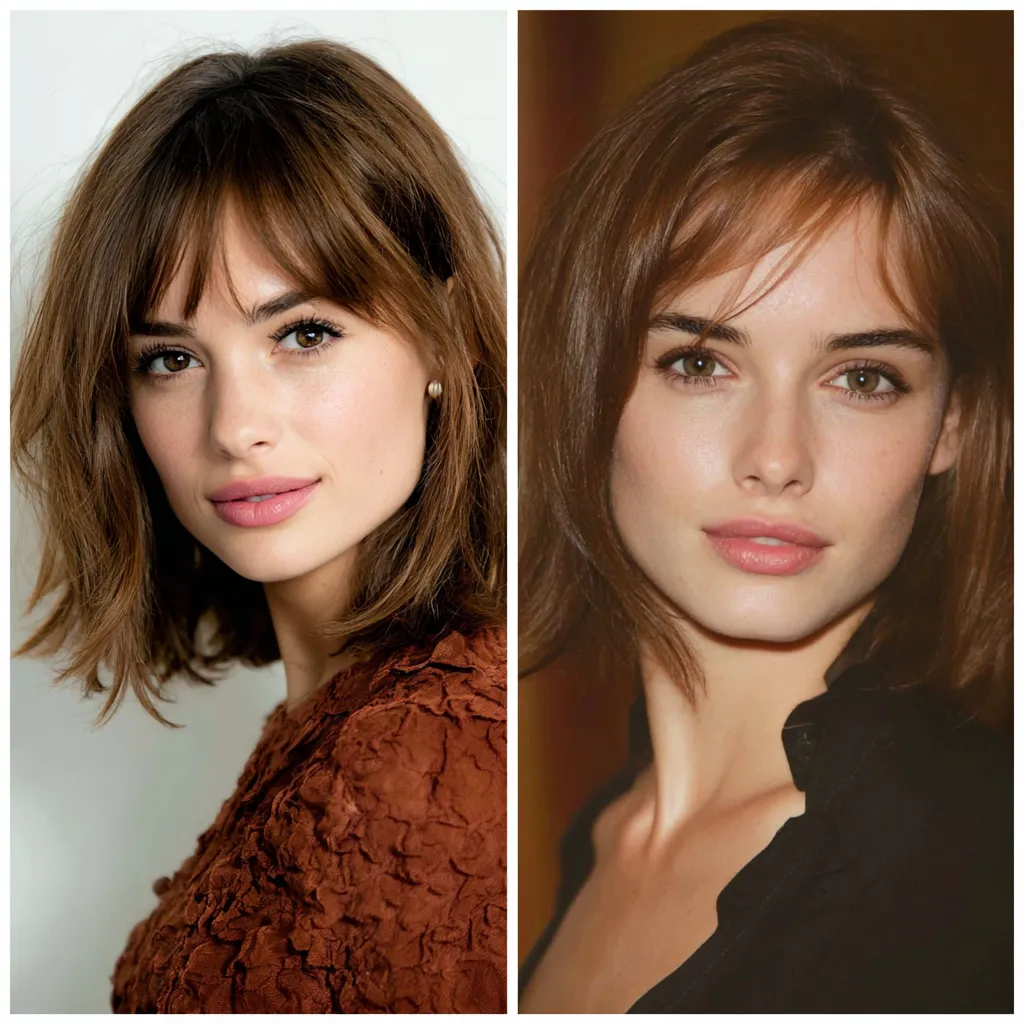 Haircut for round face and thin hair