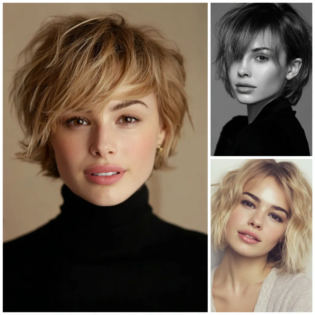 Hairstyle for thin hair round face shape