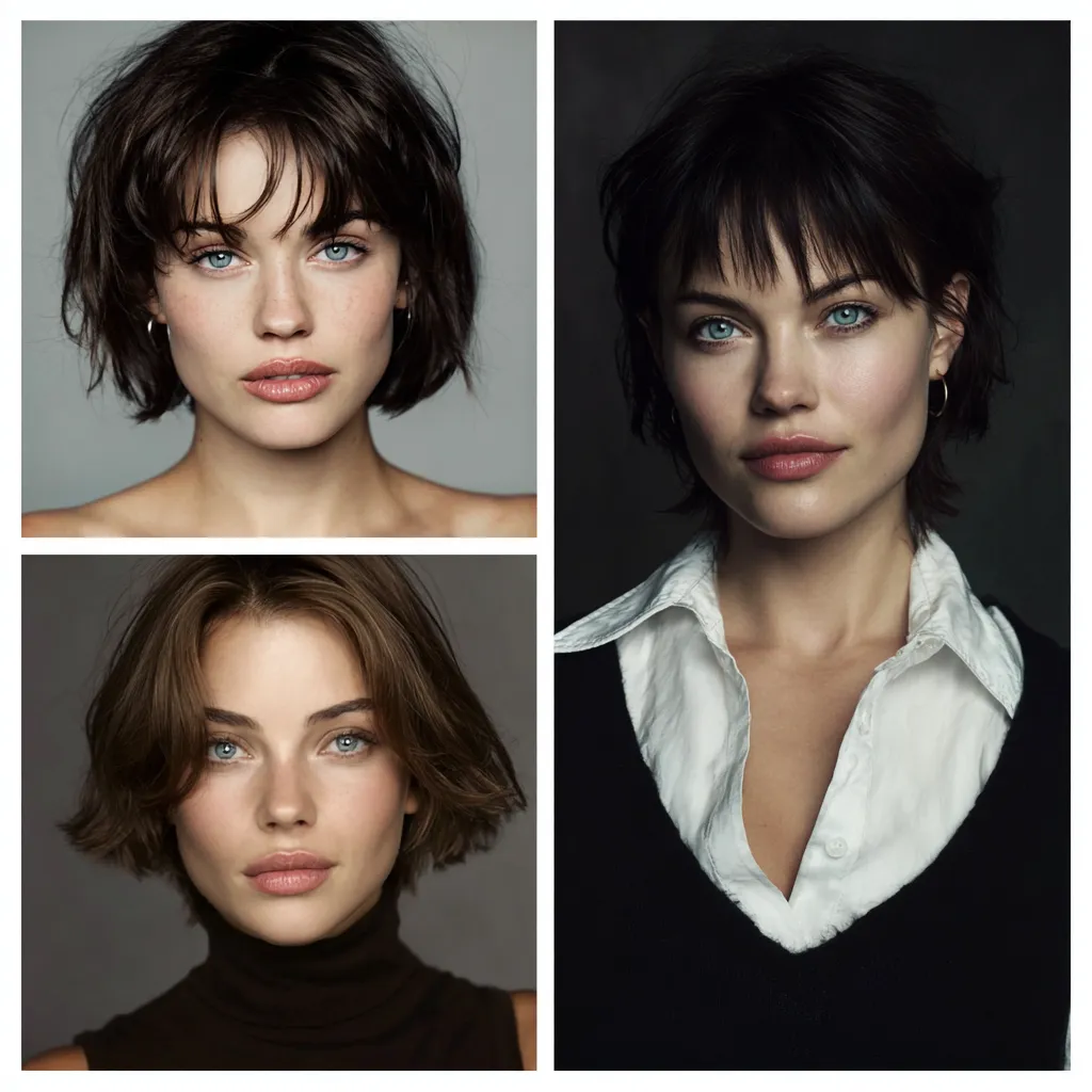 Flattering haircut for thin hair round face