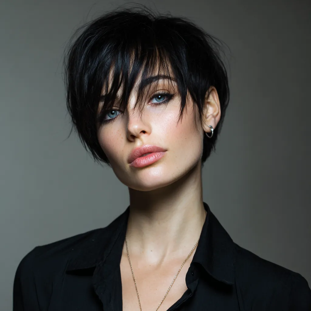 Layered haircut for thin hair round face