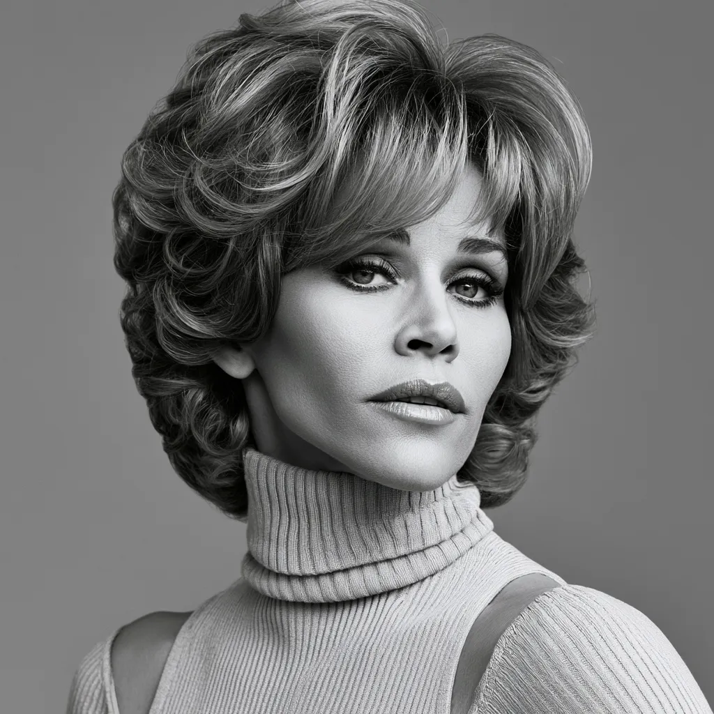low maintenance layered jane fonda hairstyles