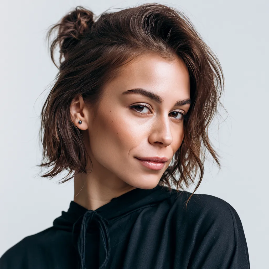 short hair half up twist bobby pin x formation crown lift