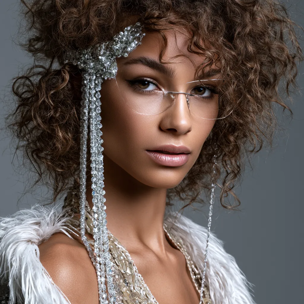 short hair messy waves rhinestone barrette birthday party look