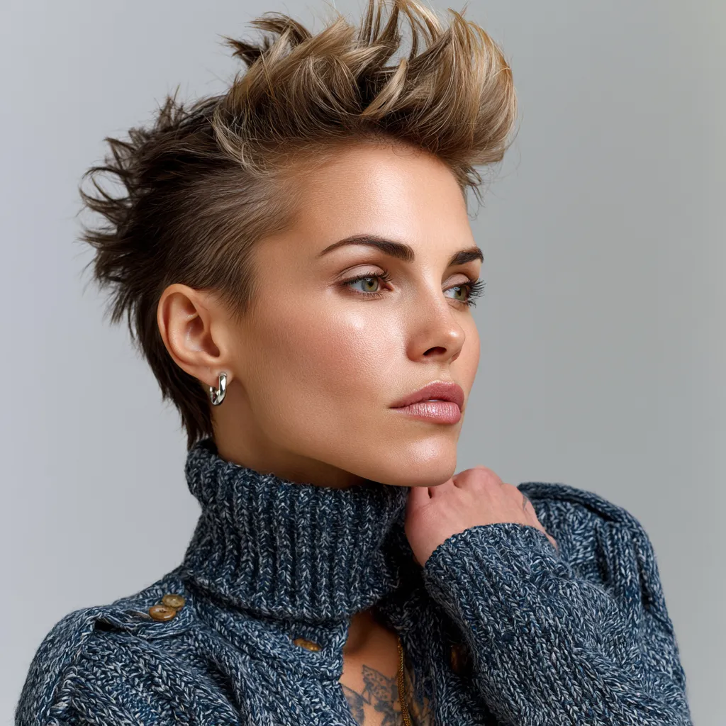 blow dry root volume faux hawk short hair matte pomade